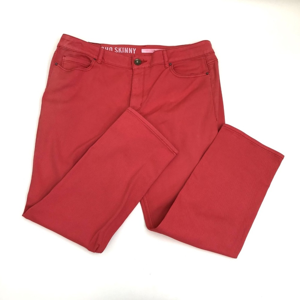 DKNY jeans Womens Pants Soho Skinny Coral